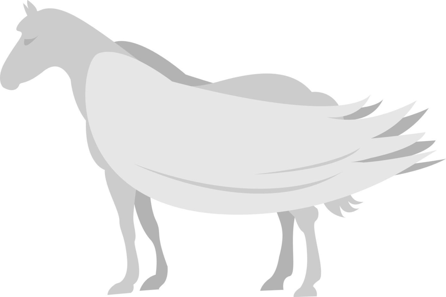 pegaso, ilustración, vector sobre fondo blanco.