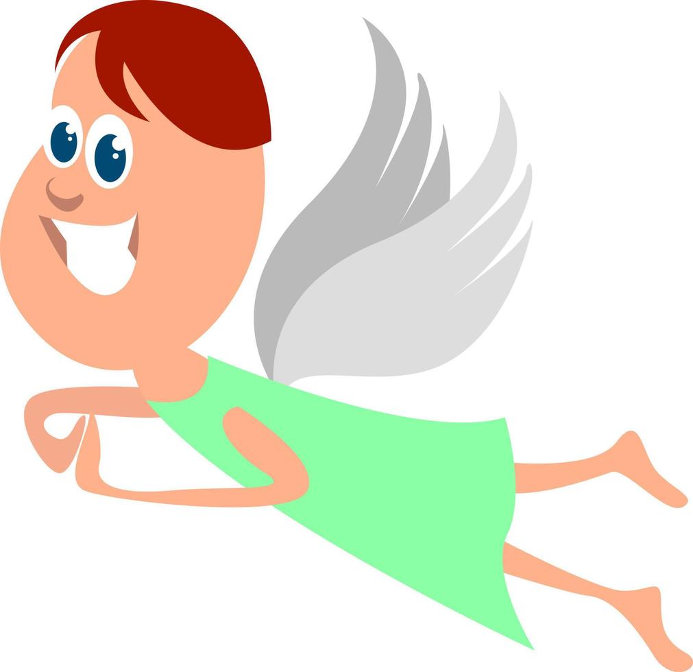 Flying angel, illustration, vector on white background