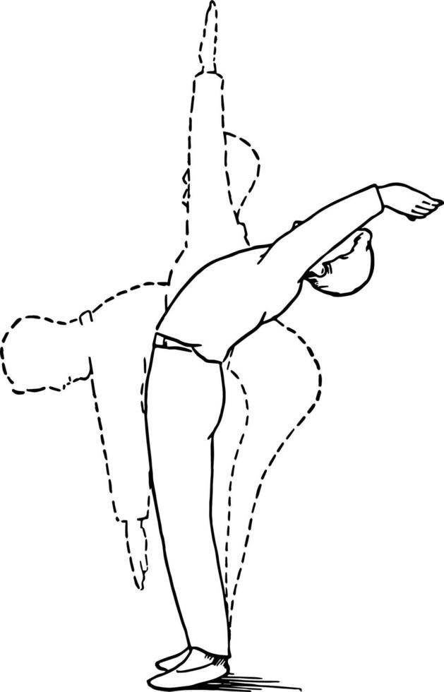 Exercise vintage illustration. vector