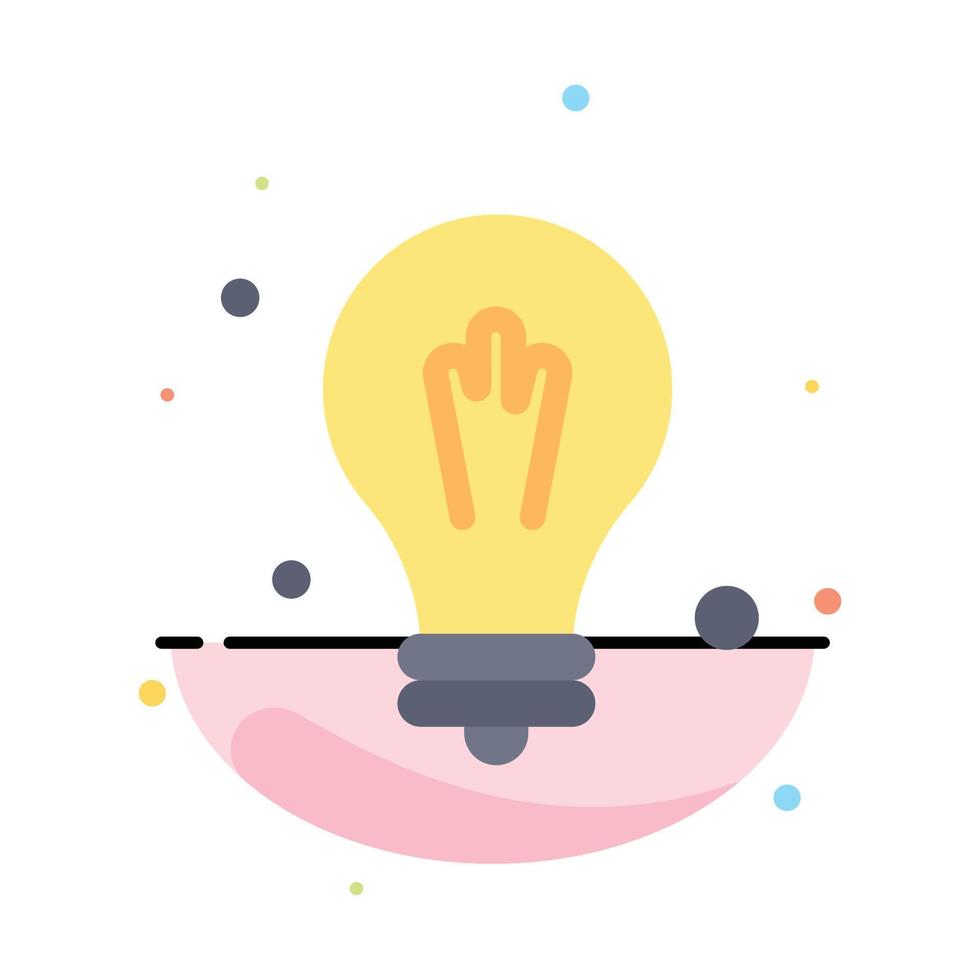 bulbo idea ciencia abstracto color plano icono plantilla vector