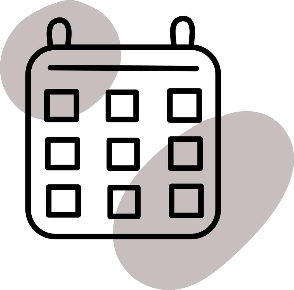 Fitness calender, illustration, vector, on a white background. vector