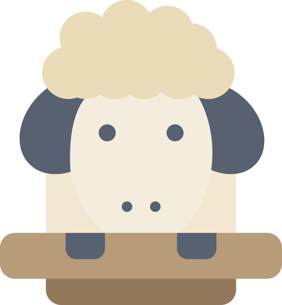 Easter Lamb Sheep Spring  Flat Color Icon Vector icon banner Template