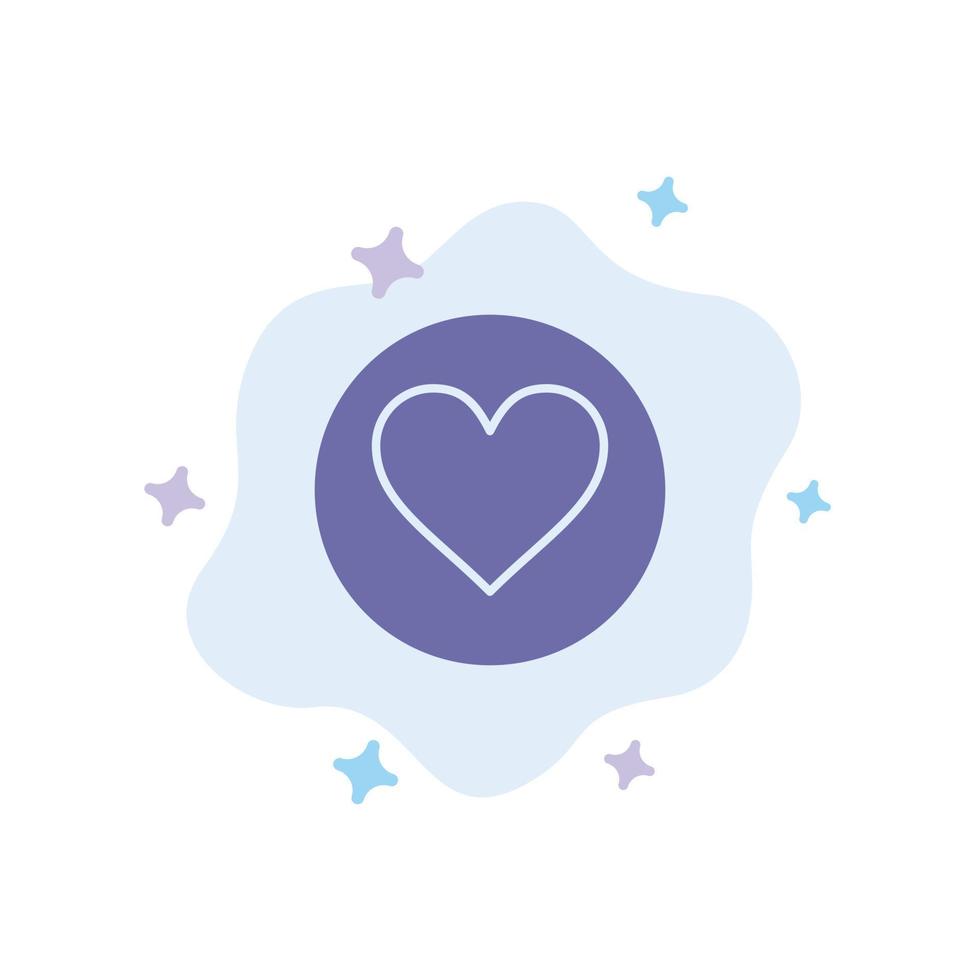 amor corazón favorito crack icono azul sobre fondo de nube abstracta vector