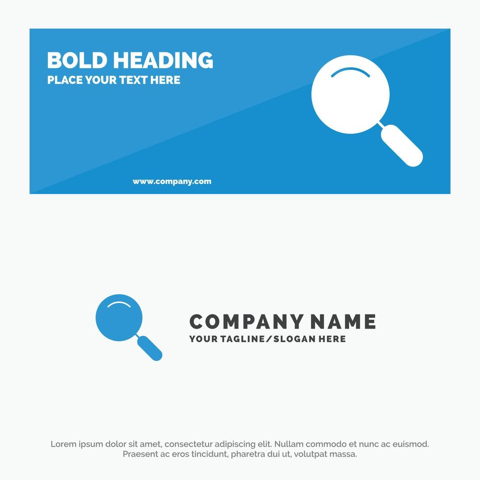 General Magnifier Magnify Search SOlid Icon Website Banner and Business Logo Template vector