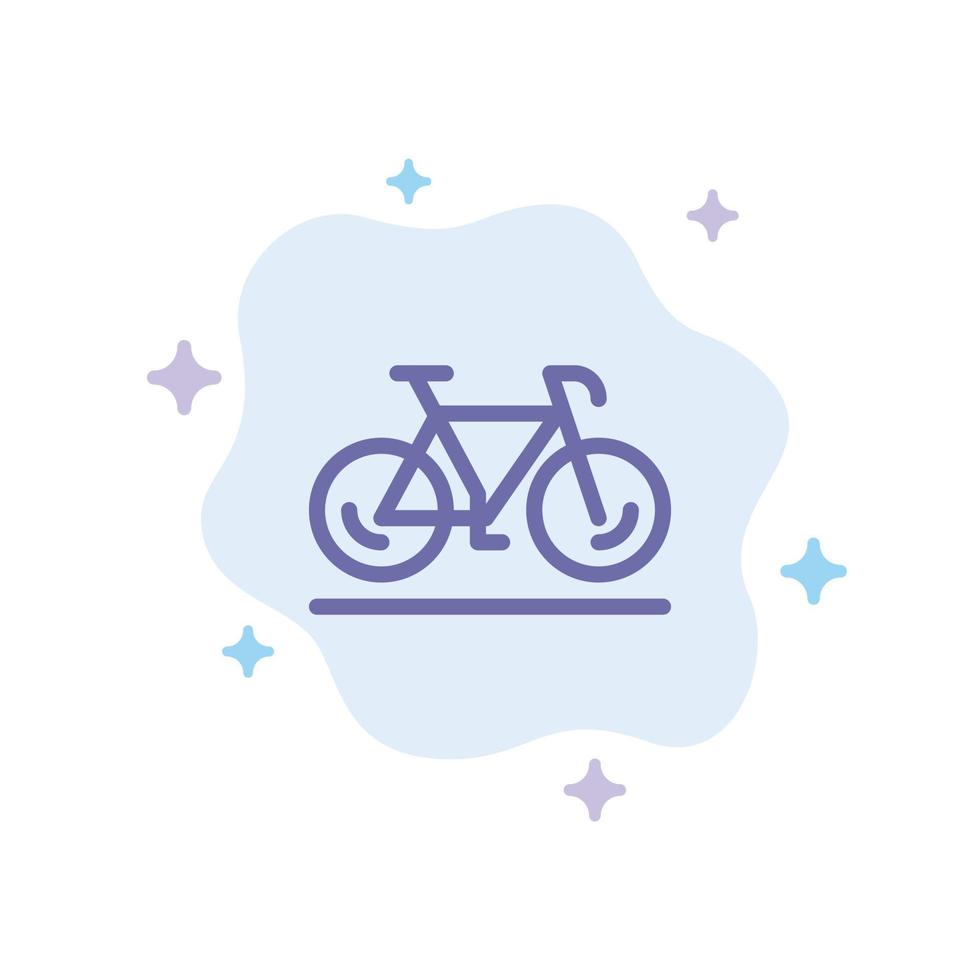 Bicycle Movement Walk Sport Blue Icon on Abstract Cloud Background vector