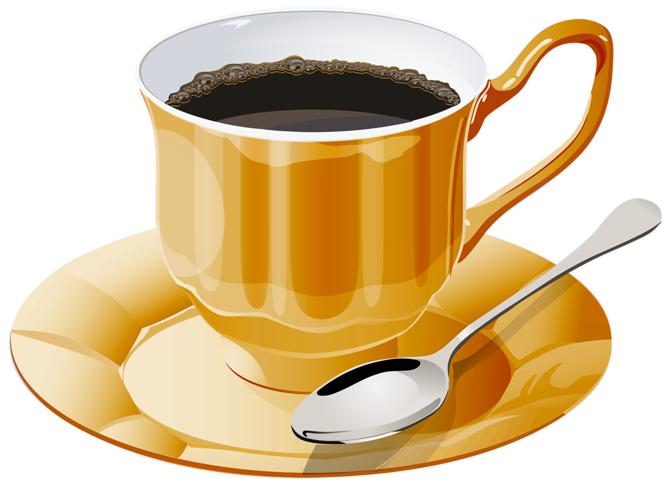 gul kopp av kaffe png