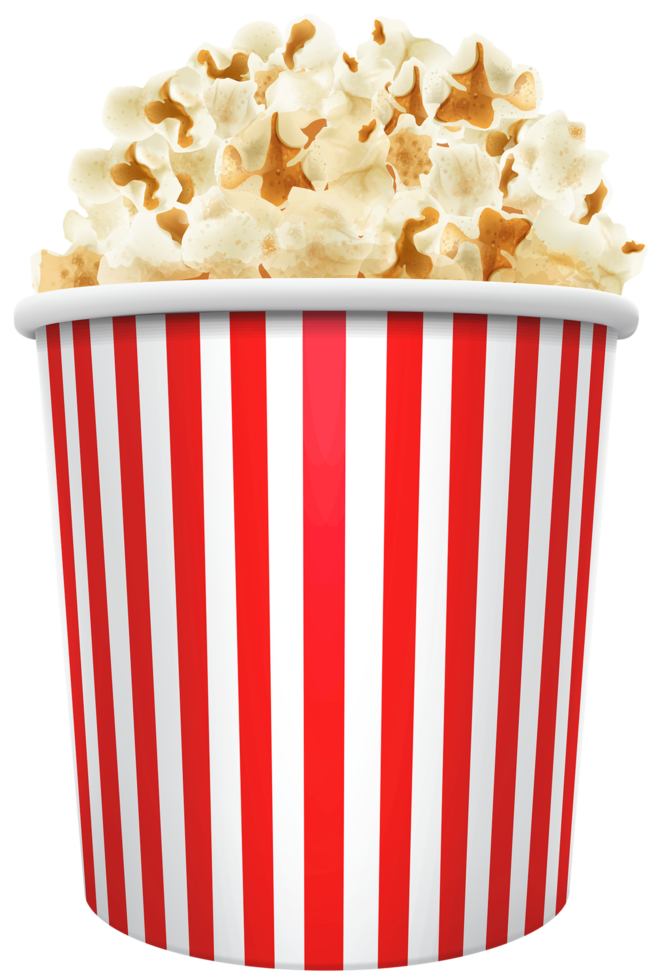 boîte à pop-corn transparente png