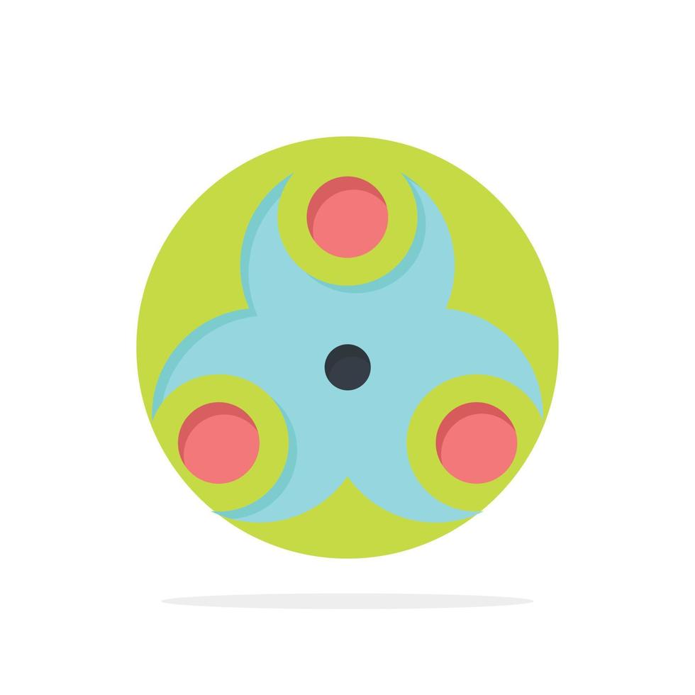 icono de color plano de fondo de círculo abstracto de salud médica biológica de peligro vector