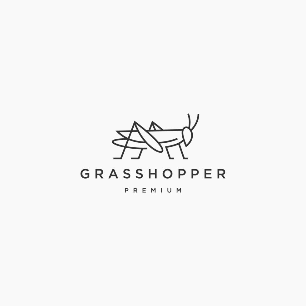 Grasshopper logo icon design template vector