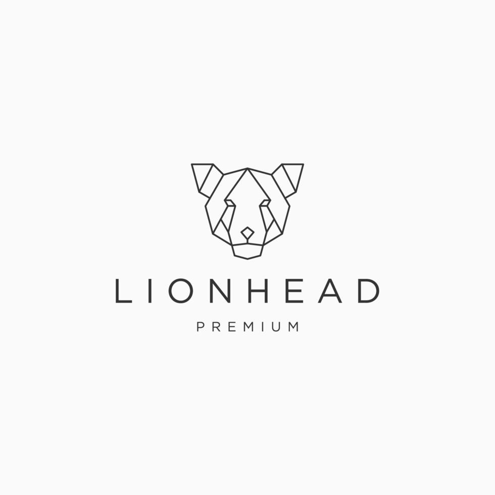 Lion head logo icon design template vector