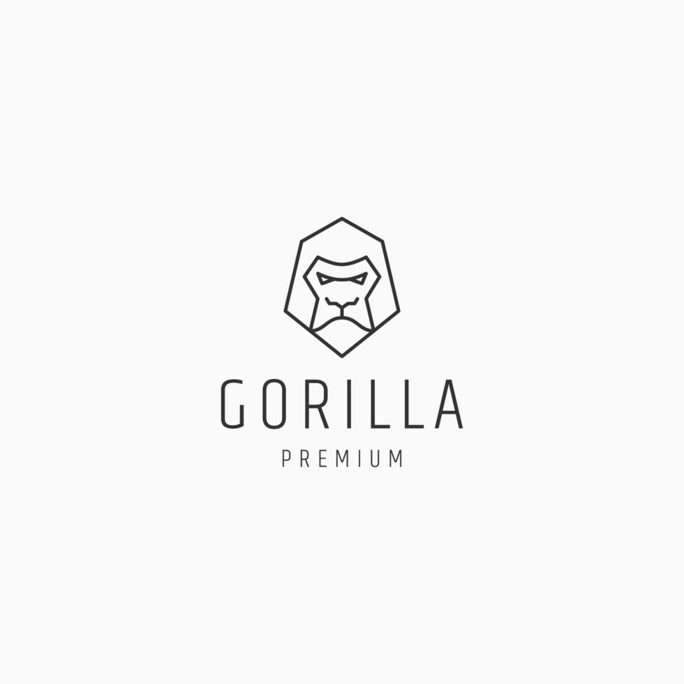 Gorilla head logo icon design template vector