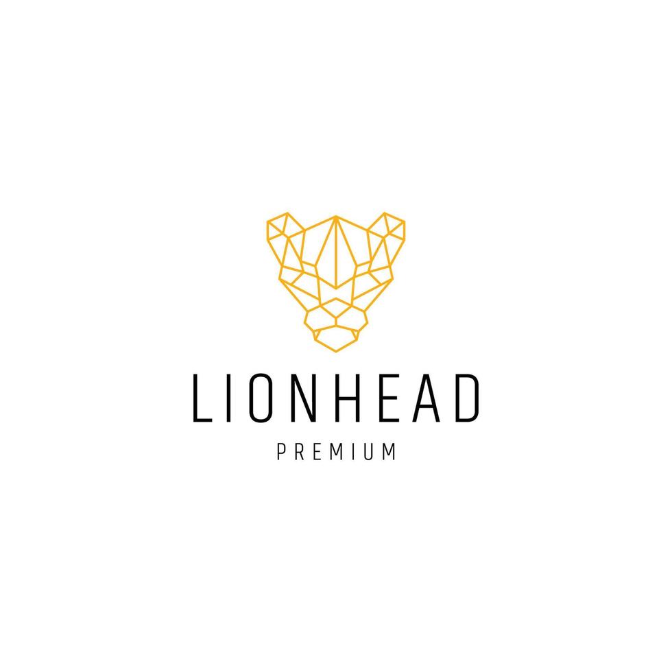 Lion head logo icon design template vector
