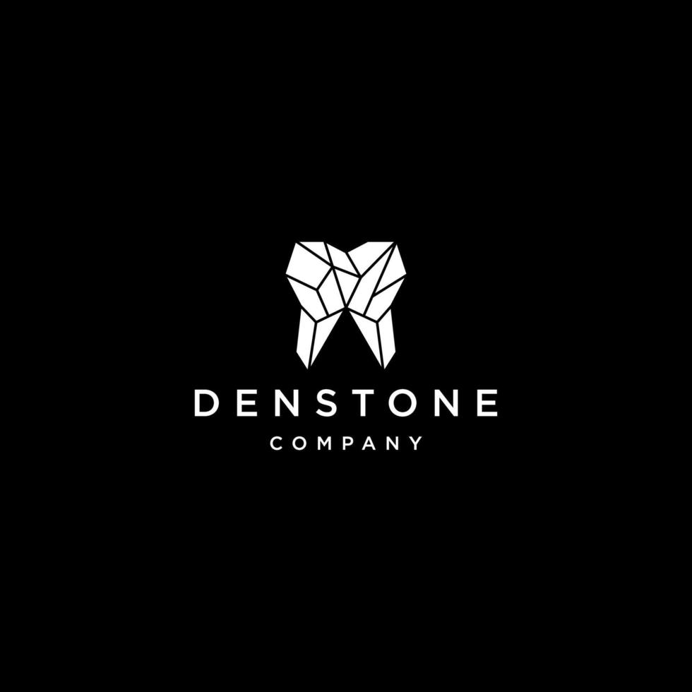 Dental stone logo icon design template vector
