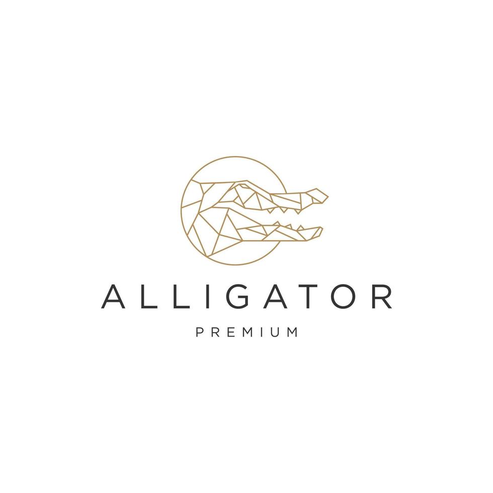 Alligator head logo icon design template vector