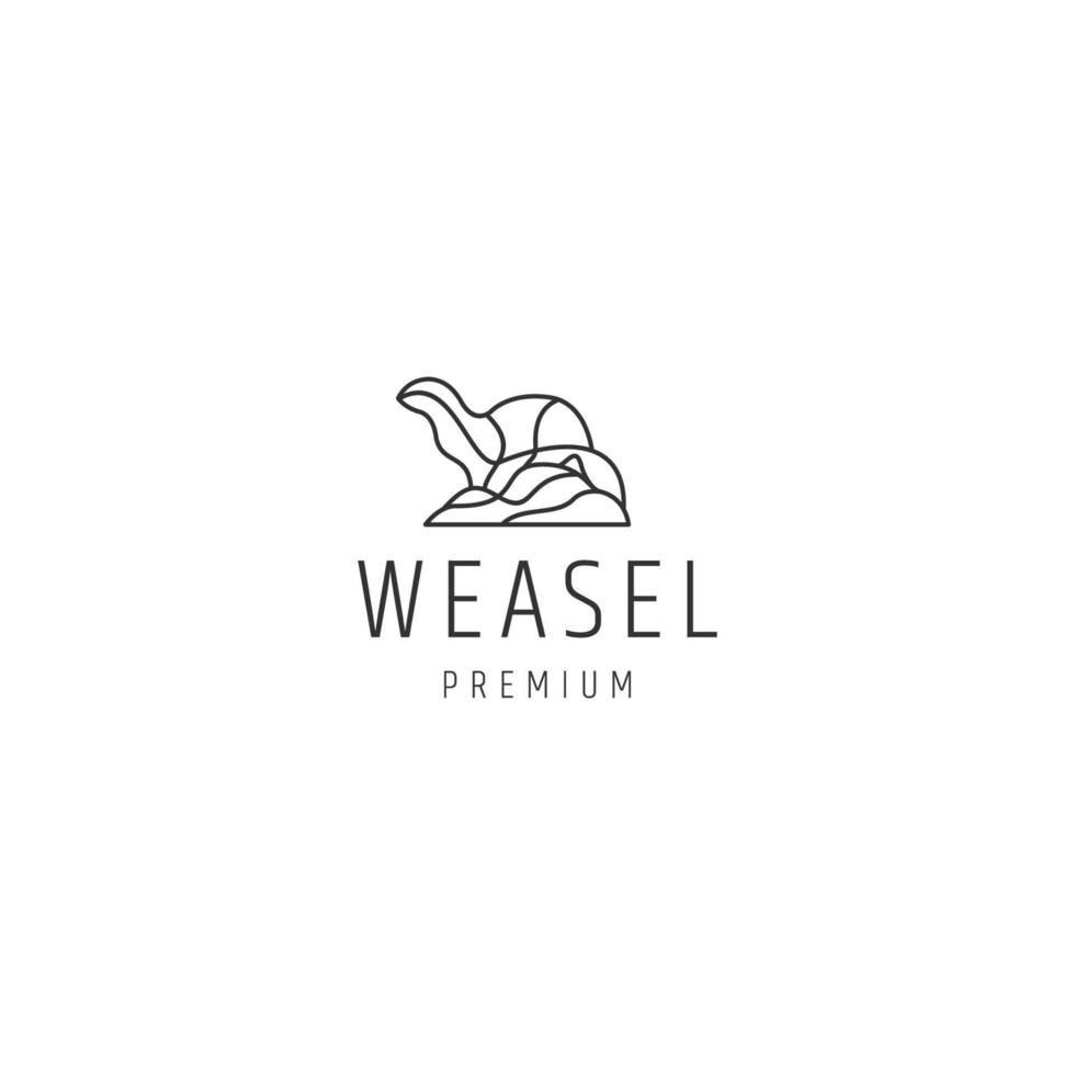 Weasel logo icon design template vector