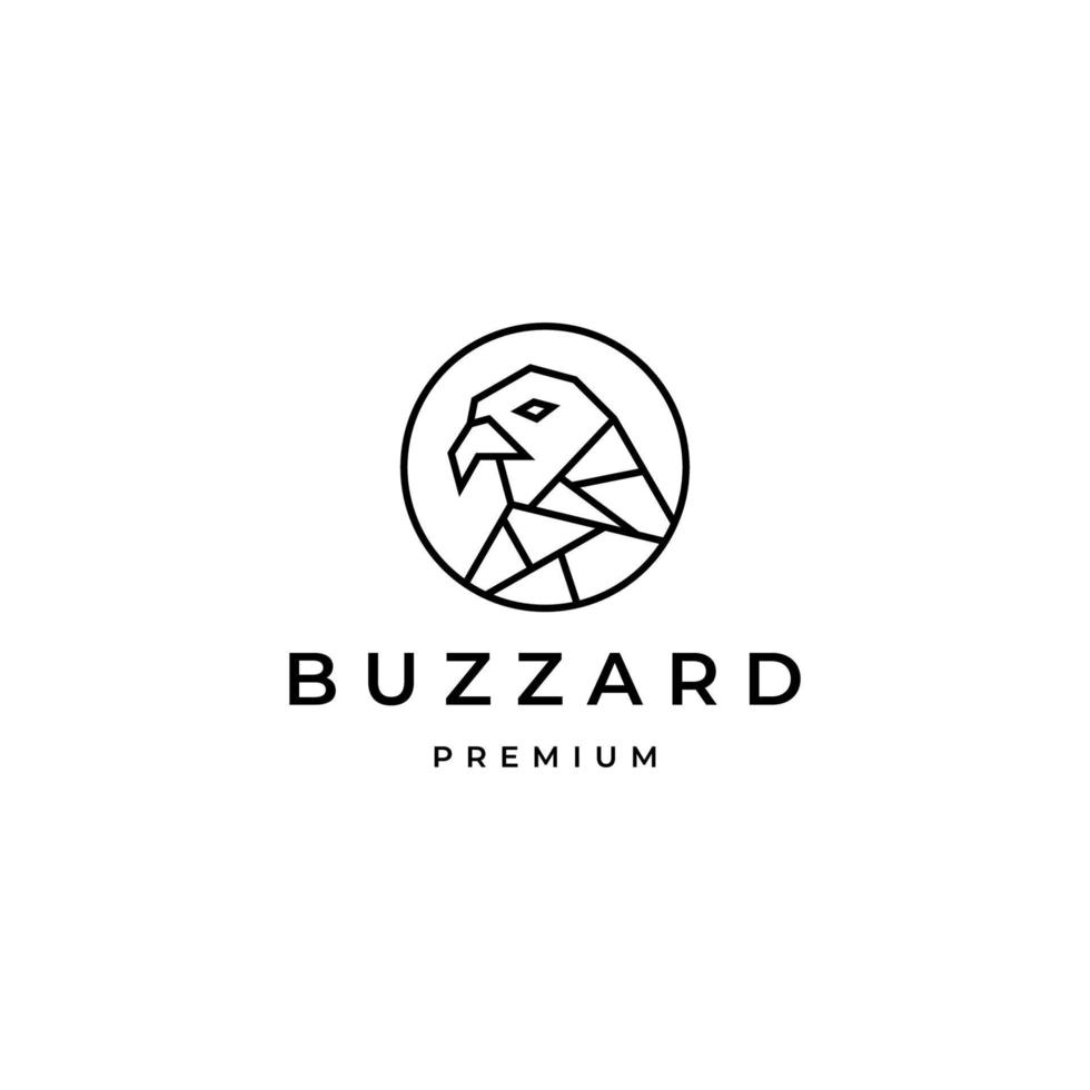 Buzzard head logo vector icon design template