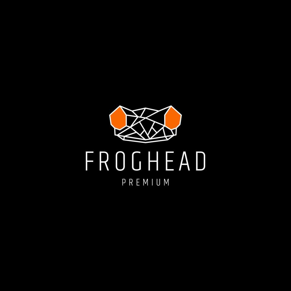 Frog geometric polygonal logo vector icon design template