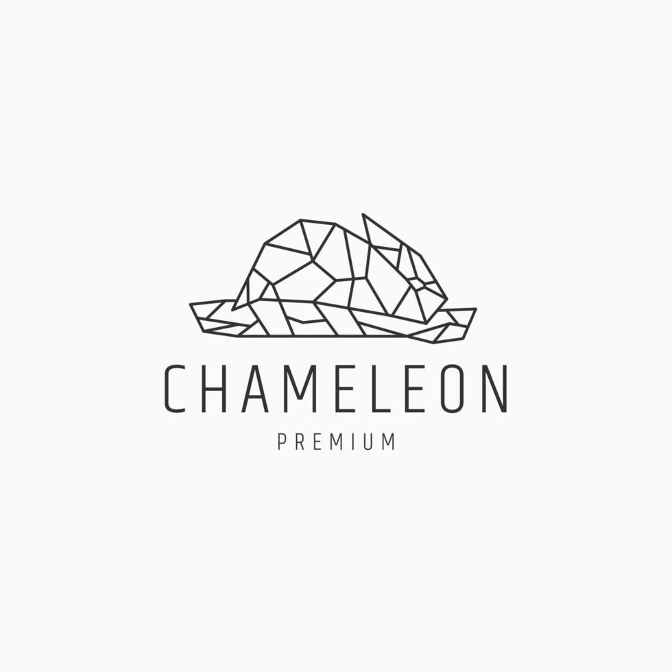 plantilla de diseño de icono de vector de logotipo de camaleón