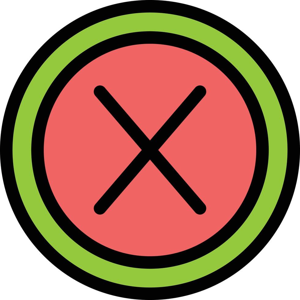 Close Cross Interface No User  Flat Color Icon Vector icon banner Template