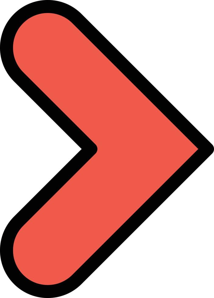 Arrow Right Forward Direction  Flat Color Icon Vector icon banner Template