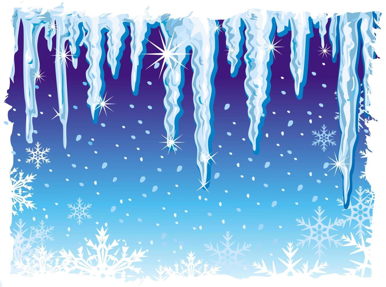 Background with icicle vector