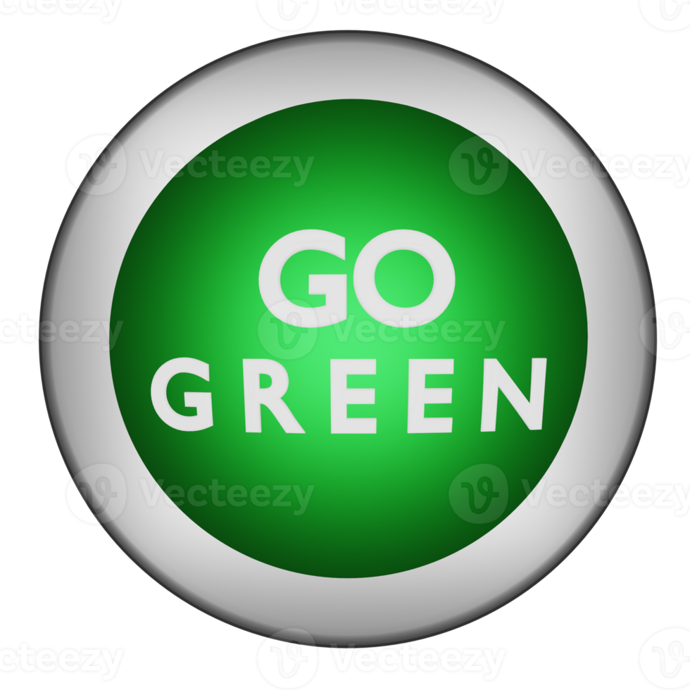 Go green button 3d icon, perfect to use as an additional element in your designs, templates, banners and poster designs png