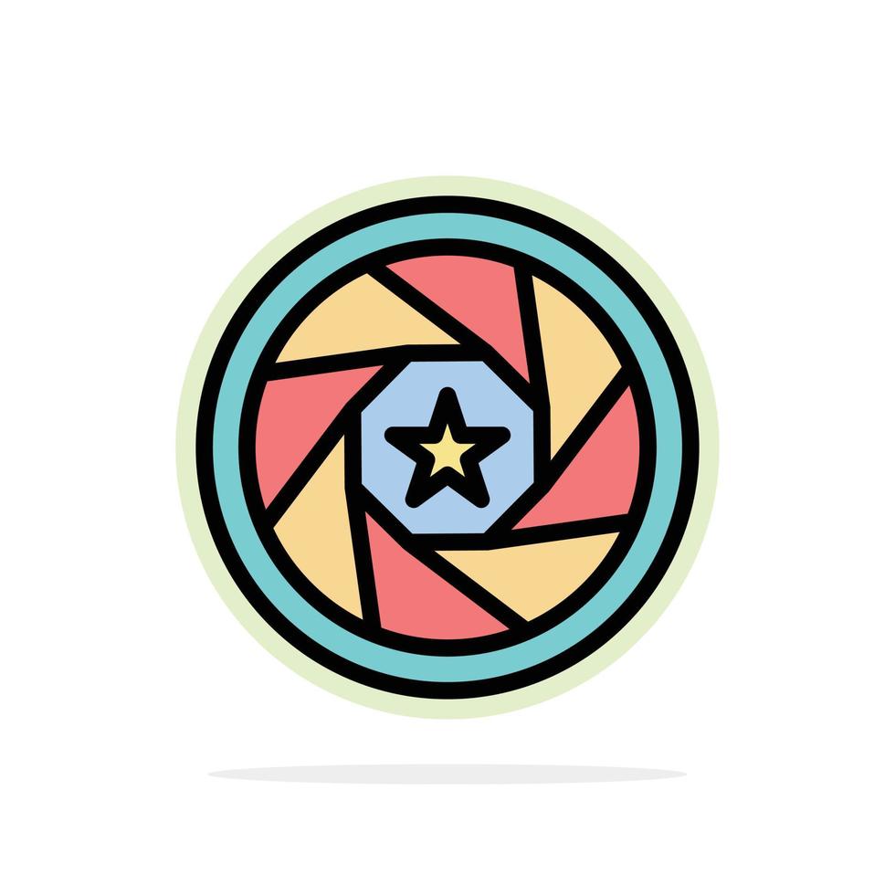 Aperture Film Logo Movie Photo Abstract Circle Background Flat color Icon vector