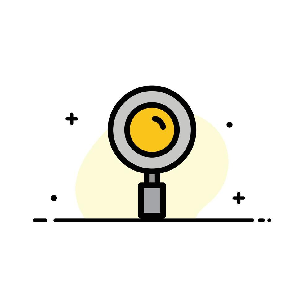 Find Magnifier Magnifying Search  Business Flat Line Filled Icon Vector Banner Template