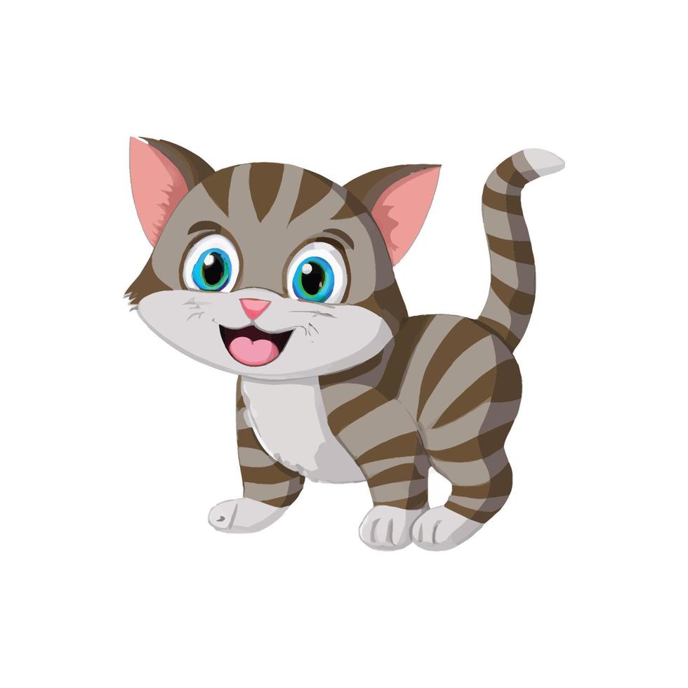 Cartoon cat. Funny Pets vector illustration. - Stock