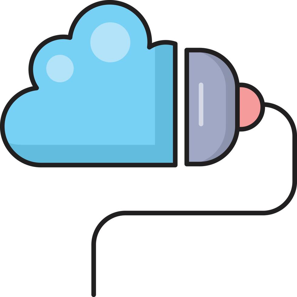 Ilustración de vector de conector de nube en un fondo. Símbolos de calidad premium. Iconos vectoriales para concepto y diseño gráfico.