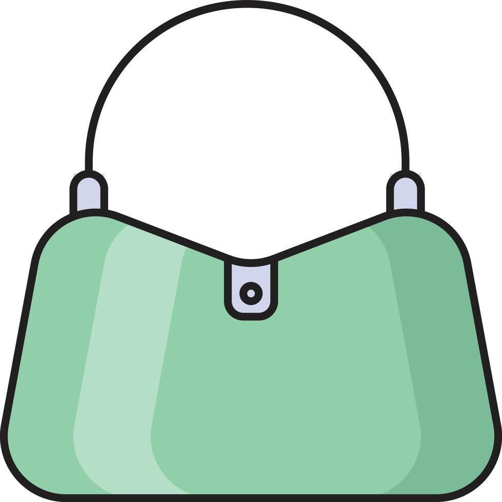 Ilustración de vector de bolso en un fondo. Símbolos de calidad premium. Iconos vectoriales para concepto y diseño gráfico.