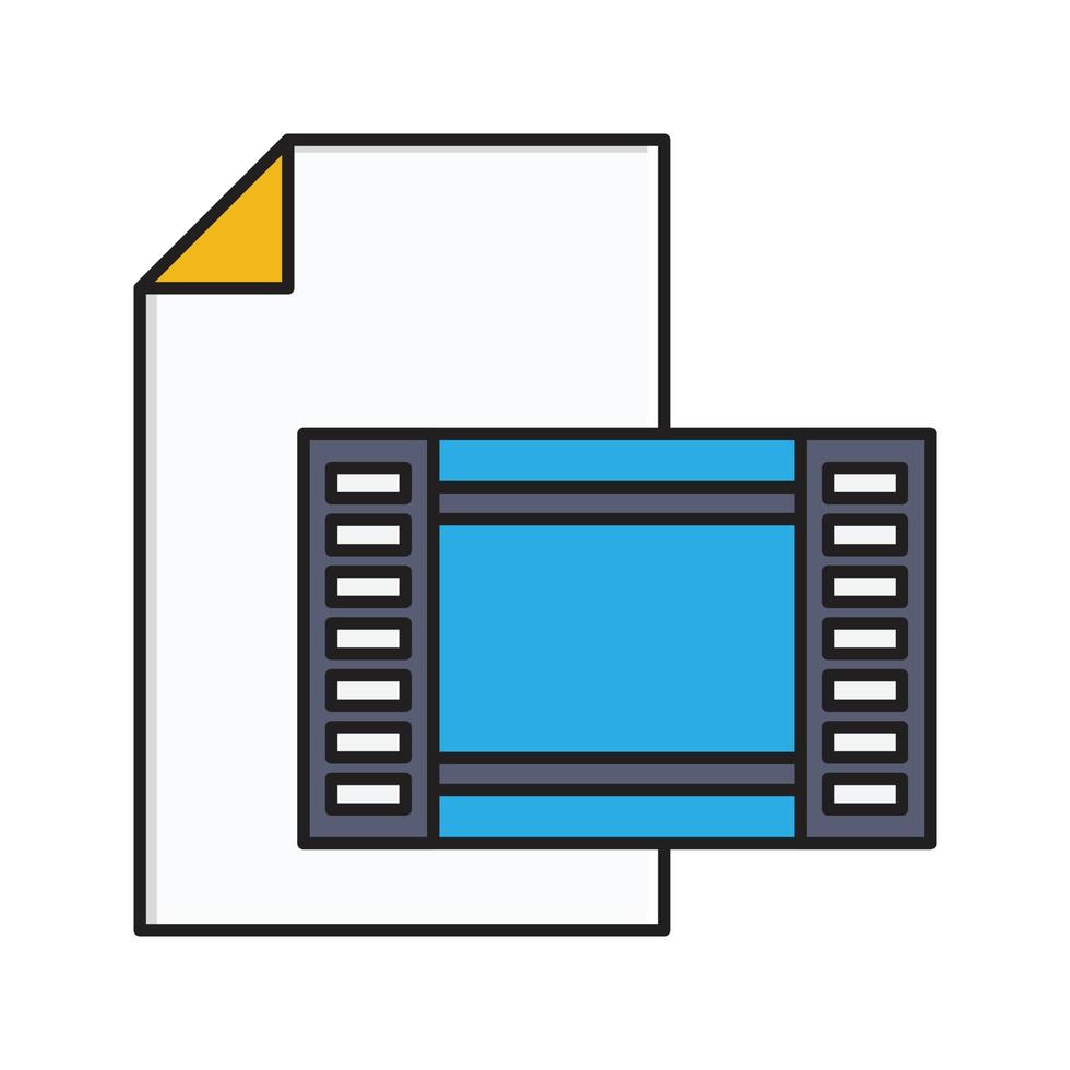 ilustración de vector de archivo multimedia en un fondo. símbolos de calidad premium. iconos vectoriales para concepto y diseño gráfico.
