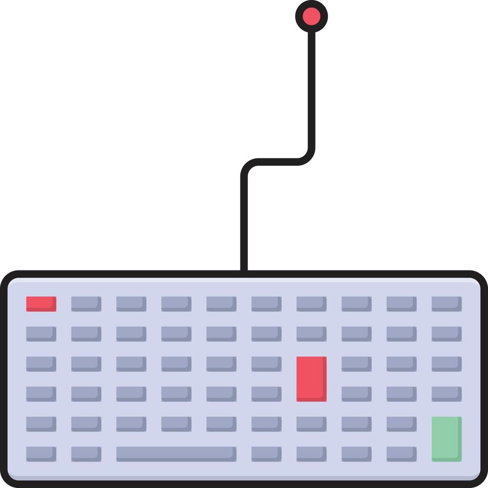 ilustración de vector de teclado en un fondo. símbolos de calidad premium. iconos vectoriales para concepto y diseño gráfico.