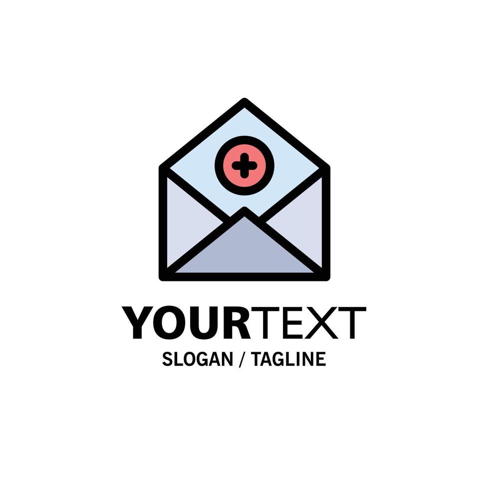 Add AddMail Communication Email Mail Business Logo Template Flat Color vector