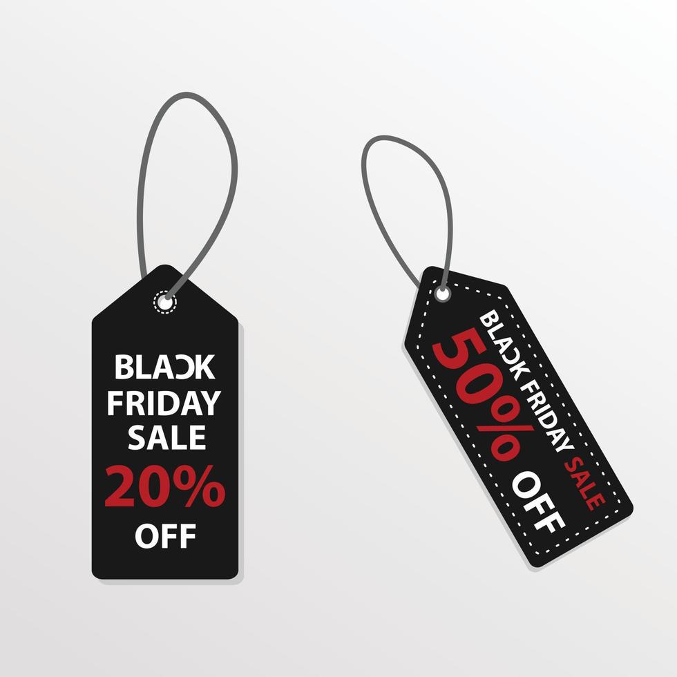 Black Friday Big Sale Label Tag Vector Illustration Set. Design isolated.