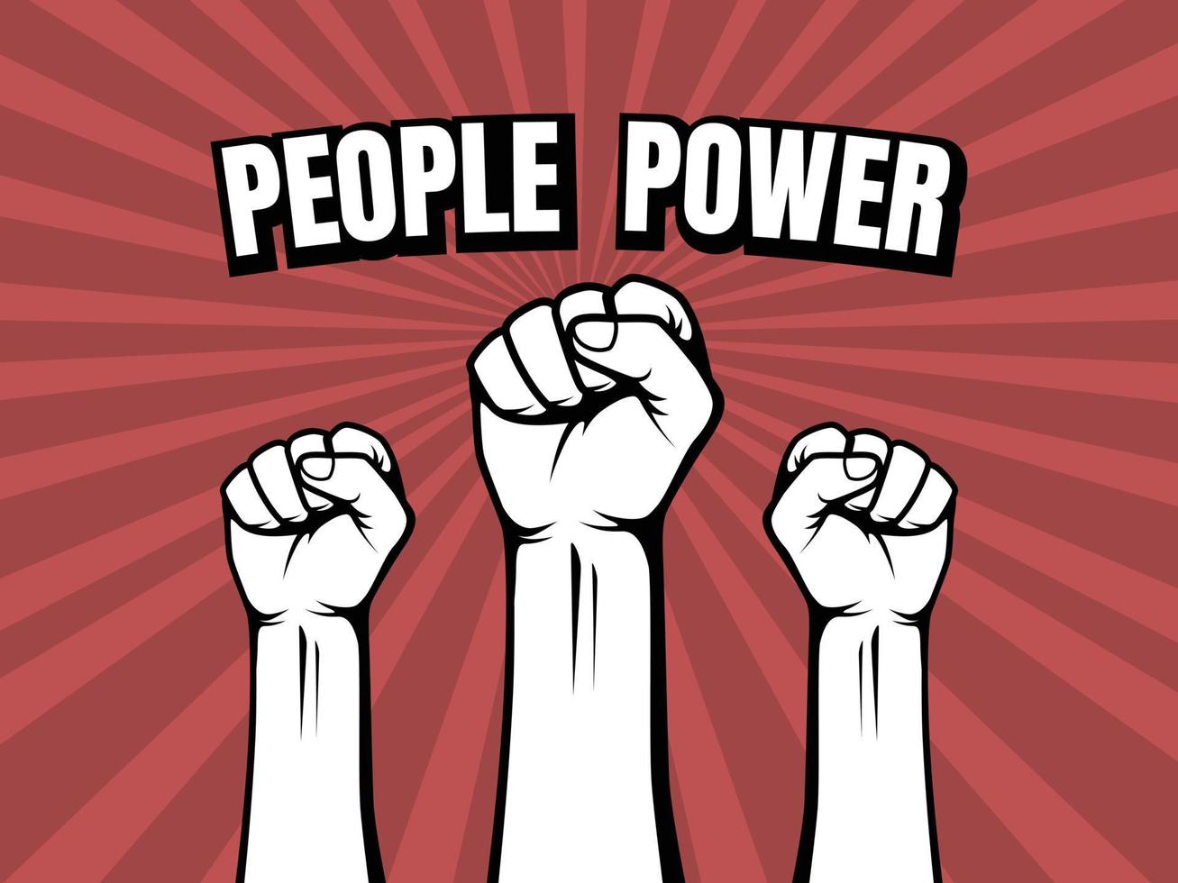 Protest Art, Hand Clenched, Power, Protest Power, People Power, Protest Symbol Sign vector