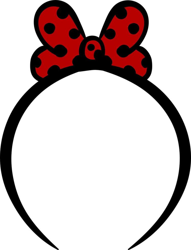 Cute headband for girls, illustration, vector on white background.