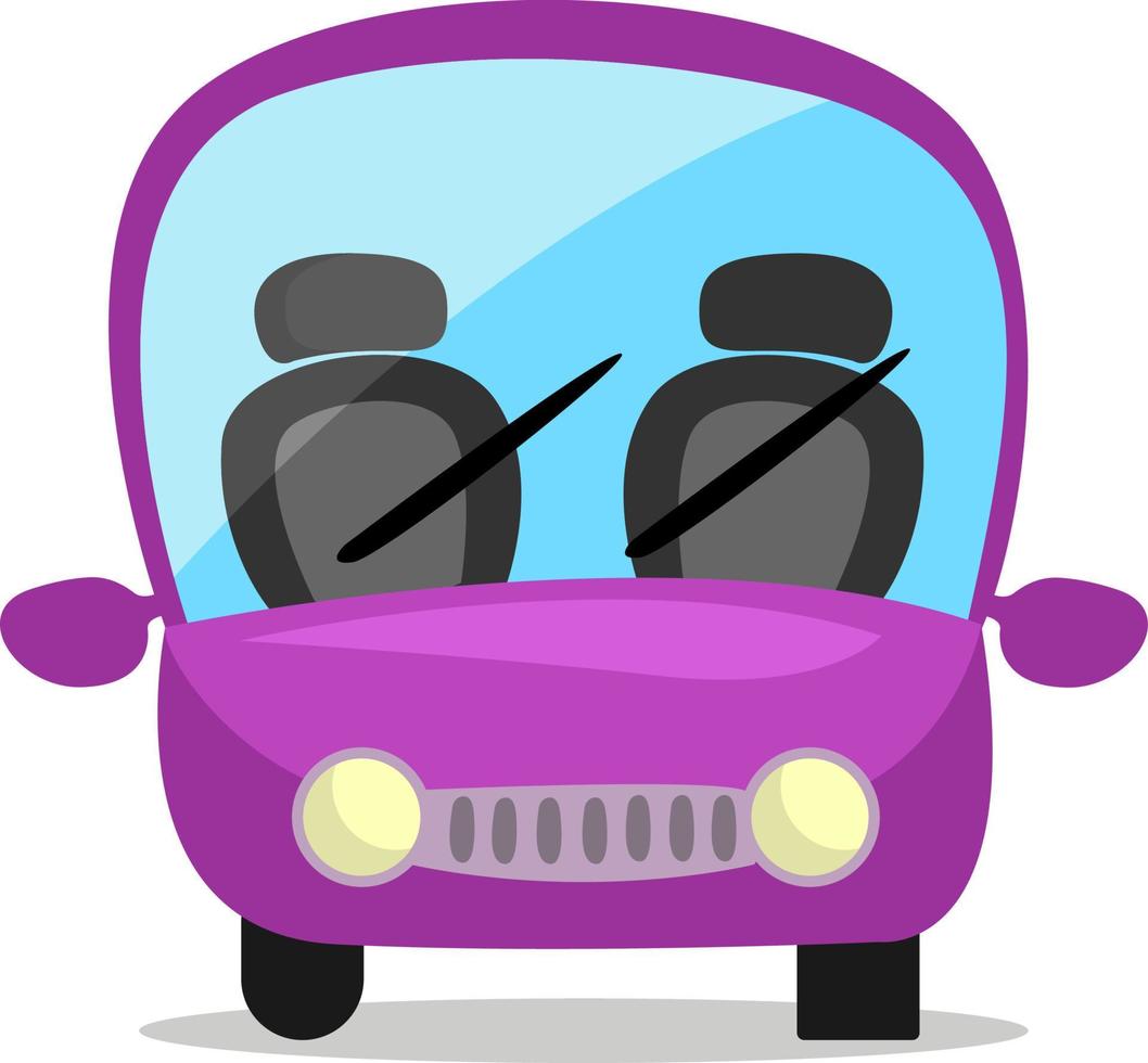 coche morado, ilustración, vector sobre fondo blanco