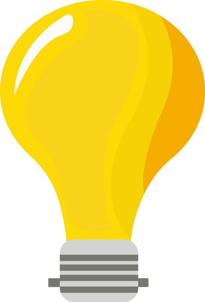 Light bulb, illustration, vector on white background