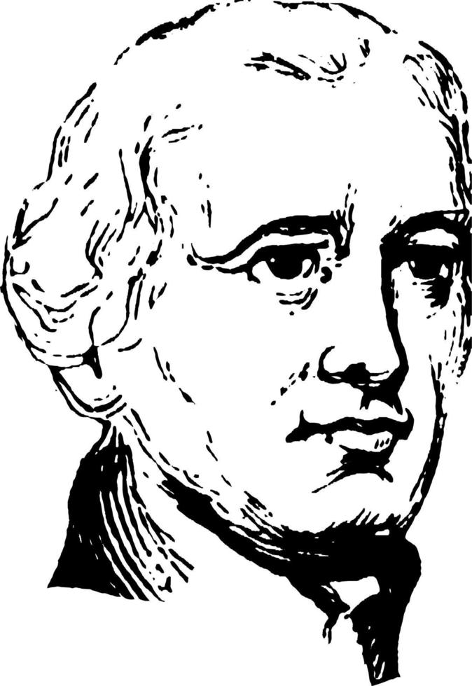 richard stockton, ilustración de la vendimia vector