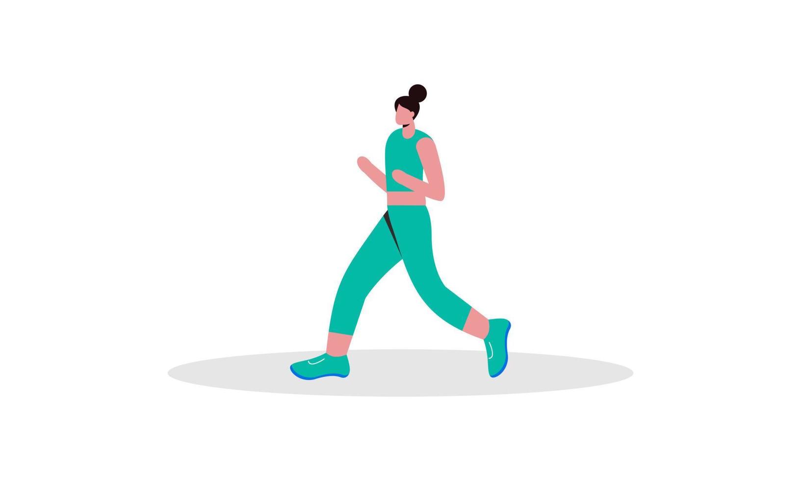 vector de ilustración de tiempo de jogging corriendo