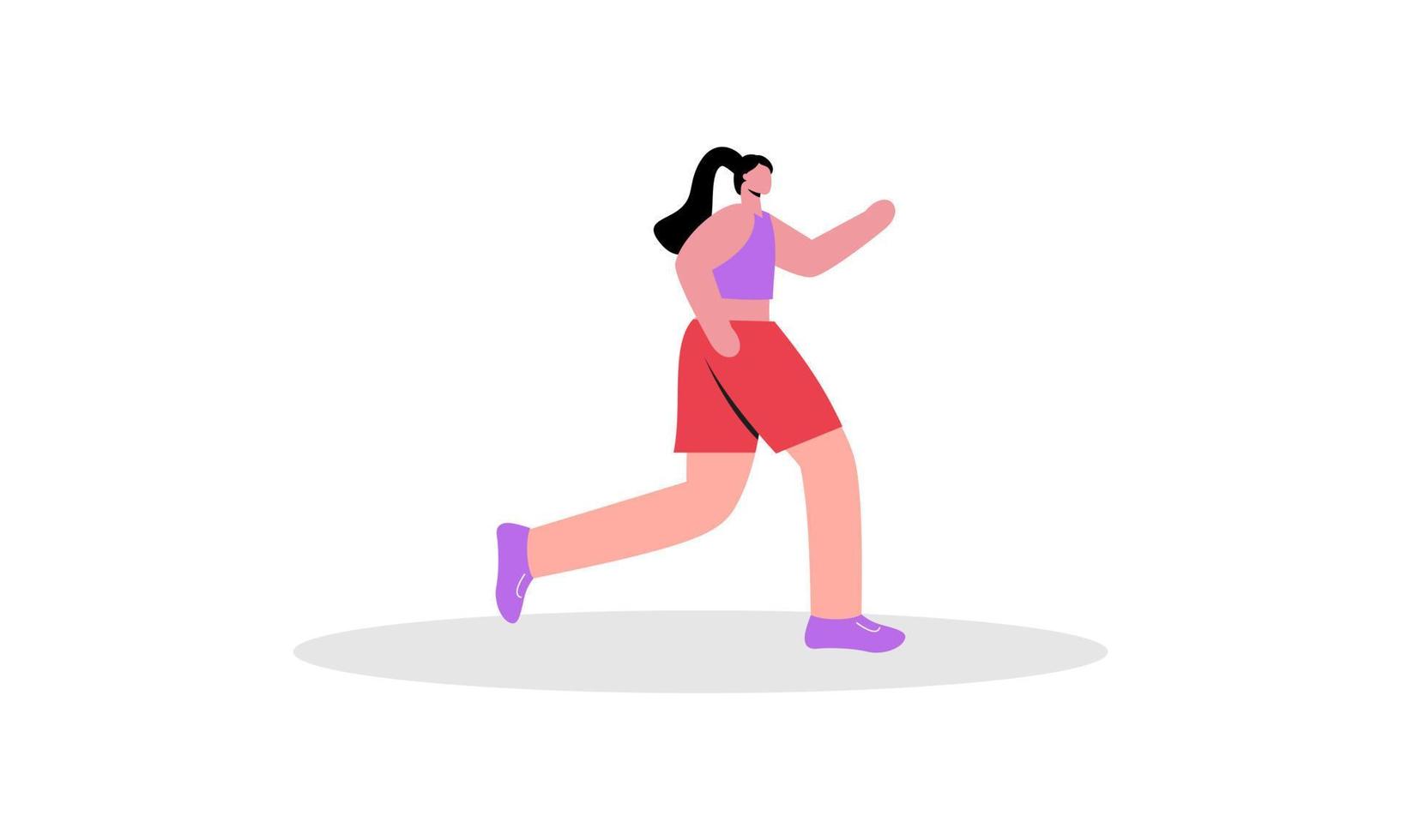 Running jogging time illustration vector