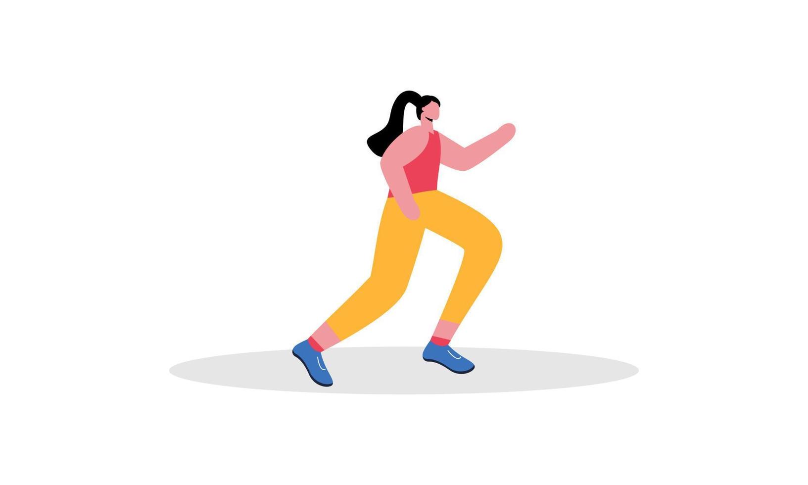 vector de ilustración de tiempo de jogging corriendo