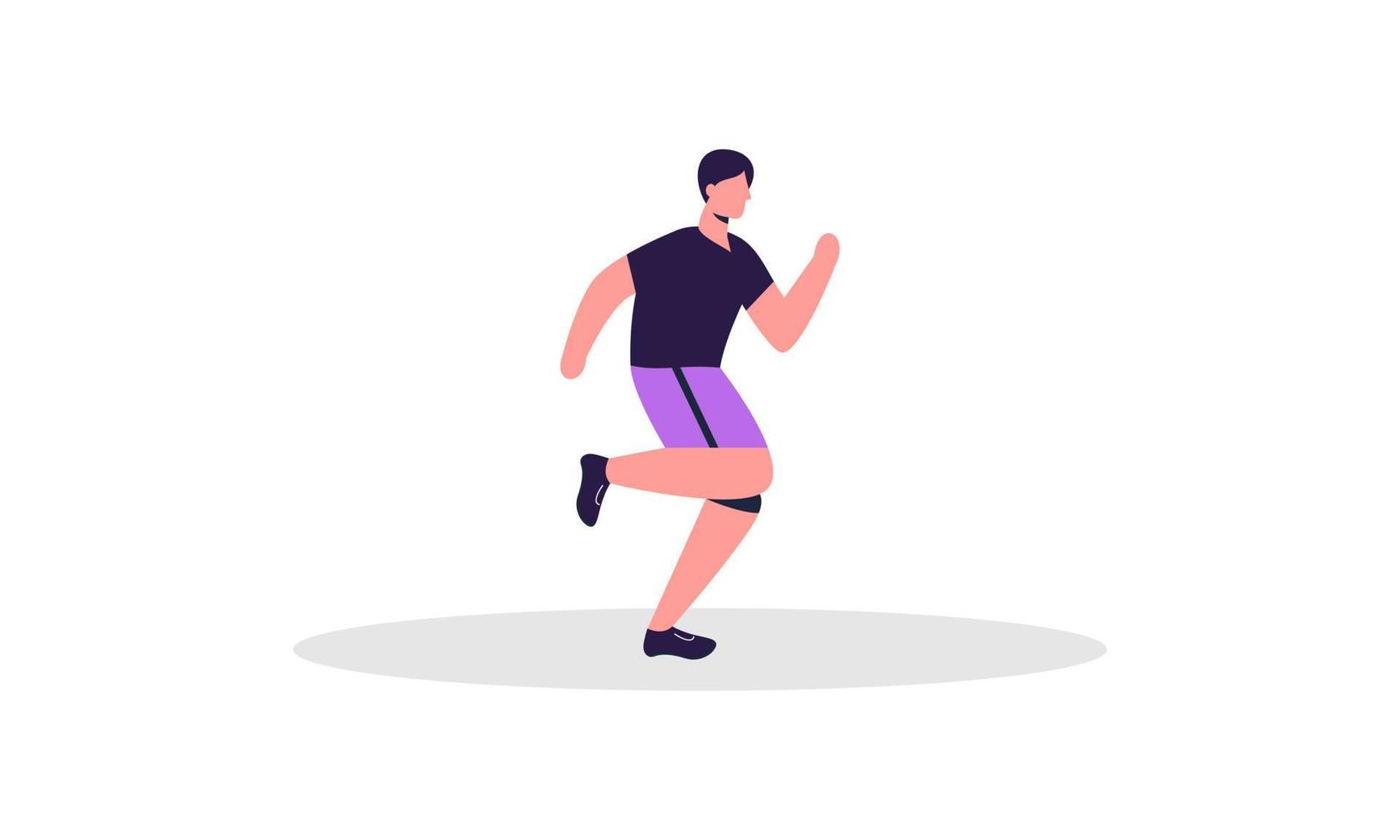 vector de ilustración de tiempo de jogging corriendo