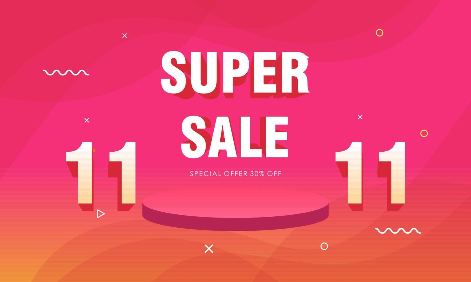 11.11 Shopping day sale. Global shopping world day Sale on colorful background vector