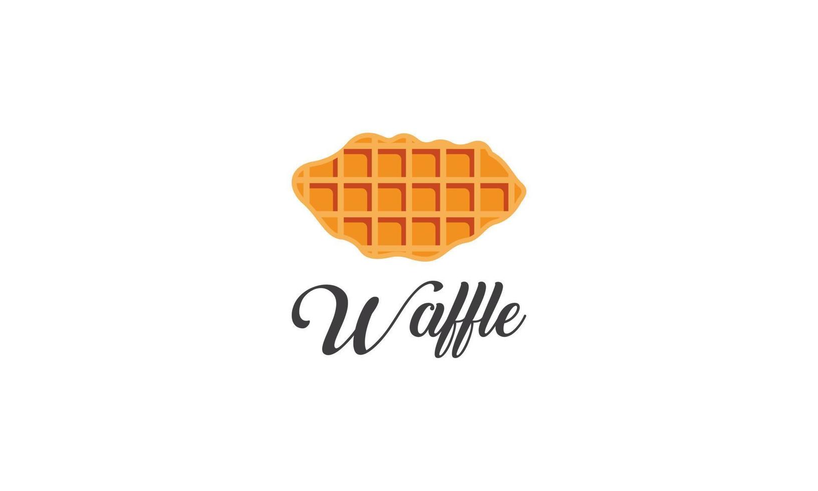 waffle postre comida dulce panadería logo vector