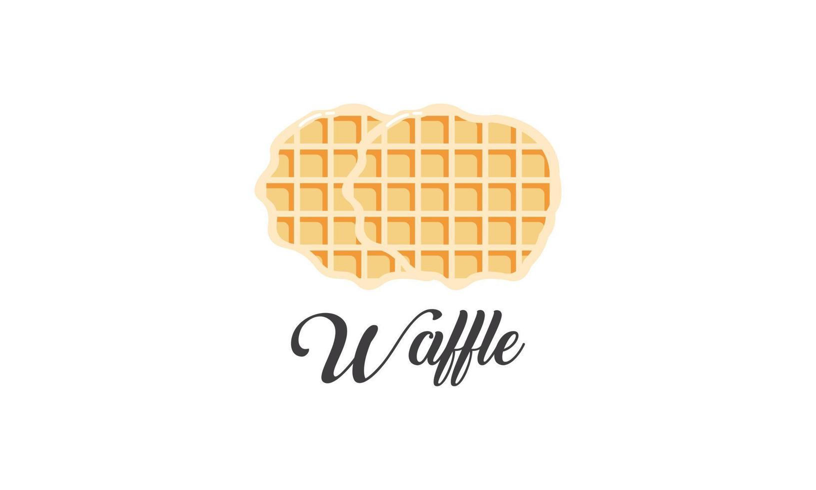 Waffle dessert sweet food bakery logo vector