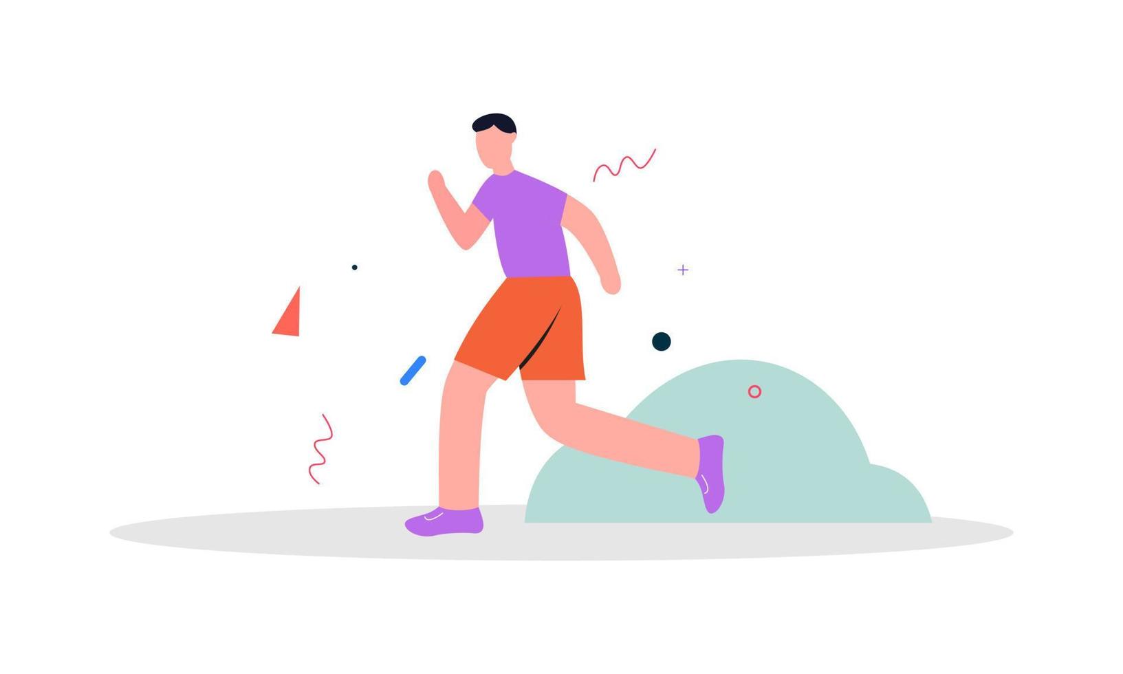 Running jogging time illustration vector