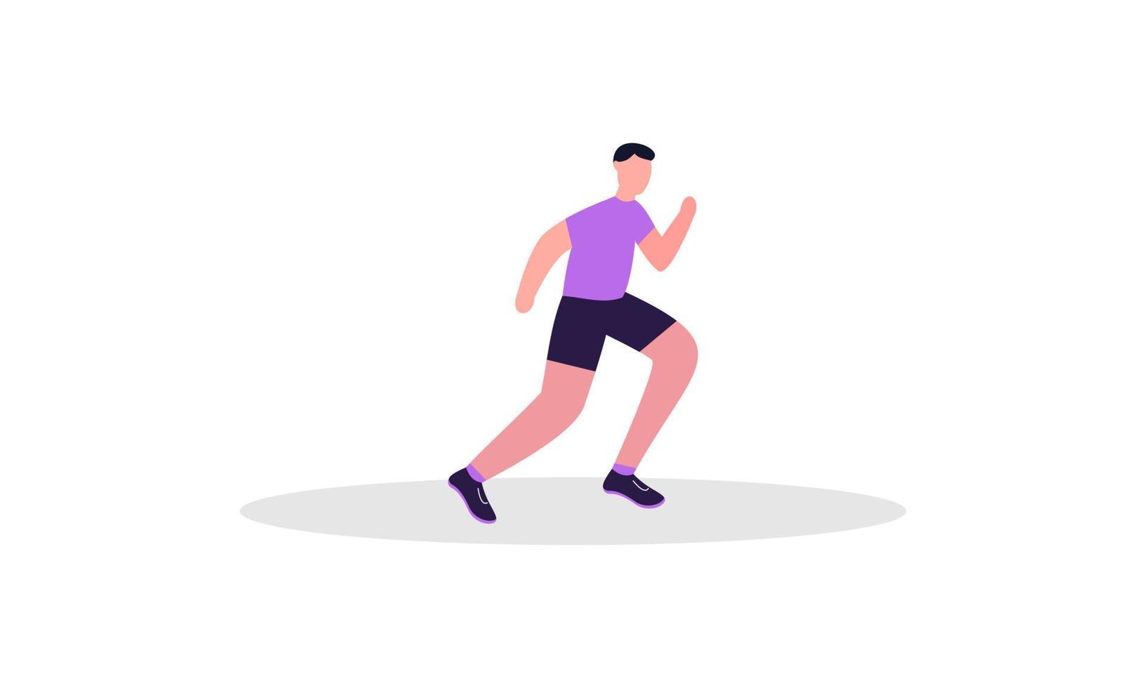 vector de ilustración de tiempo de jogging corriendo