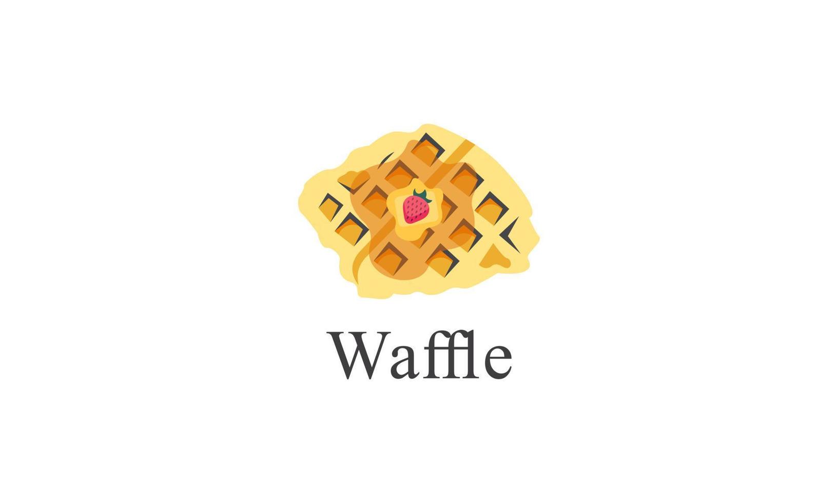 waffle postre comida dulce panadería logo vector